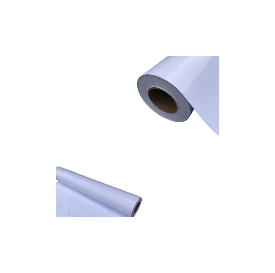 KUNMAO Low Price PVC Self Adhesive Vinyl 100 Microns 140gsm Glossy White Eco-Solvent Ink Outdoor Printing Vinyl Roll
