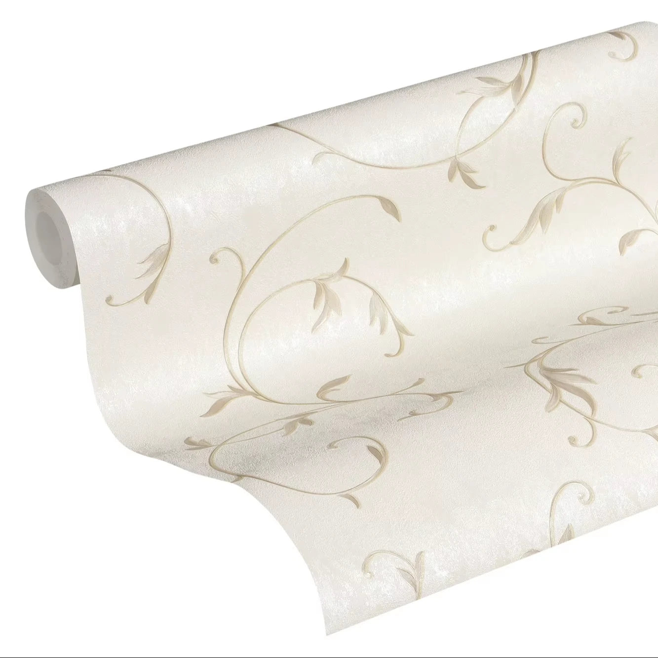 Made in Germany Floral Beige Bronze Cream Non Woven Vinyl Wallpaper-Abrasion-Resistant for Living Room & Hotel Use 1005x053m