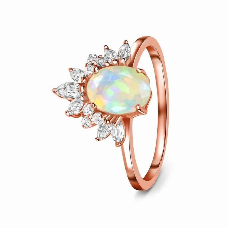 Low MOQ Wholesale 925 Sterling Silver Stone Moonstone Jewelry Engagement Rings