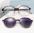 FEROCE ECO Bio TR Eco-Friendly Material TAC Polarized Luxury Shades Unisex Clip-on Solid Round Sunglasses