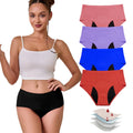 Factory New 4 Layers Ice Silk Ribbed Seamless Leak Proof High Absorbency 45ML Hipster Period Underwear for Women MegaBDM