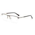Men's Rectangle Style Optical Computer Glasses Geometric Pattern Custom OEM Manufactured Full-Rim Metal Spectacle Frames Fashion