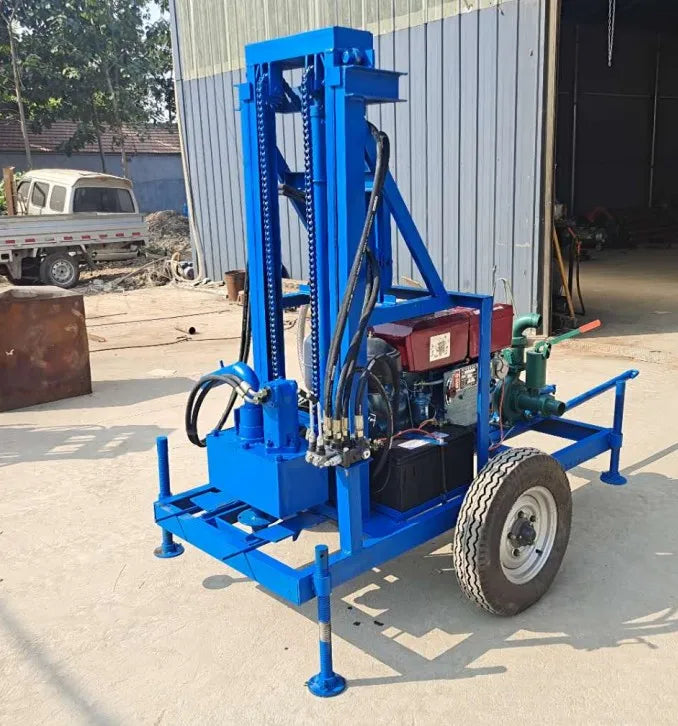 Factory Price Portable 200 Meter Water Well Small Deep Hole Drill Rig with Core Components Pump Engine Motor PLC