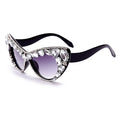 Oversized Diamond Sunglasses Women Rhinestone Cat Eye Sunglasses Vintage Men Bling Party Sunglasses Eyewear