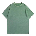 Custom Vintage Washed Green T-Shirt 100% Cotton Heavyweight Soft Breathable Worsted Hip Hop Streetwear Plain Men's Wholesale
