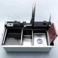 Online Technology Support Convenient Durable Handmade Square Waterfall Kitchen Sink SUS Undermount Single Bowl Four Easy Clean