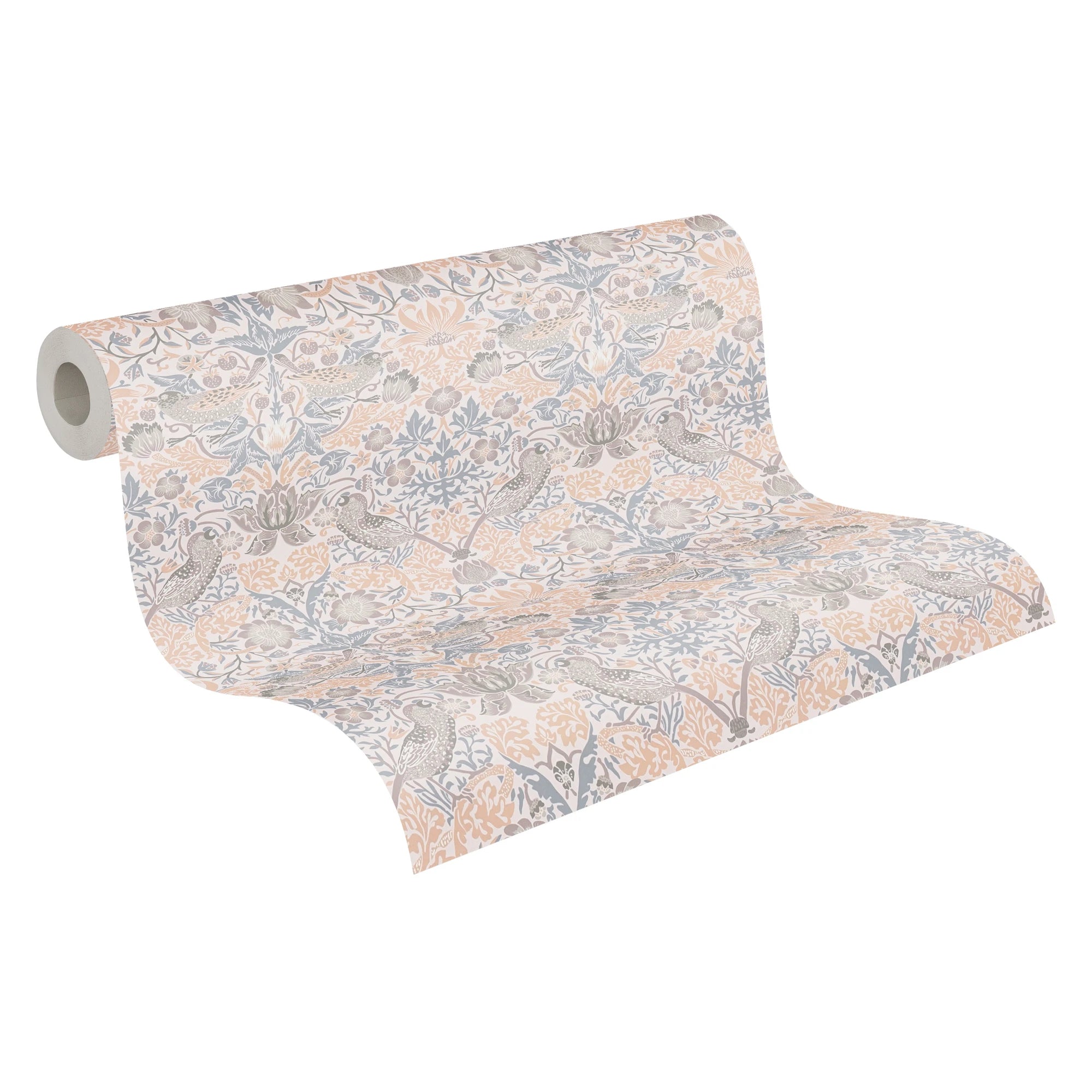 Made in Germany Luxury Modern Non Woven Contract Wallpaper Bird Beige Grey White Blue 1005x053m for Living Room & Kitchen