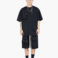 Wholesale Custom Two Piece Windbreaker Short Jacket Nylon 100% Polyester Streetwear Windbreaker Short Tracksuit Set For Summer