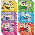 36 PCS Make a Motorcycle Waterproof DIY Sticker Sheets for Kids Party Favor Supplies Craft Toys Decorative Removable Decals