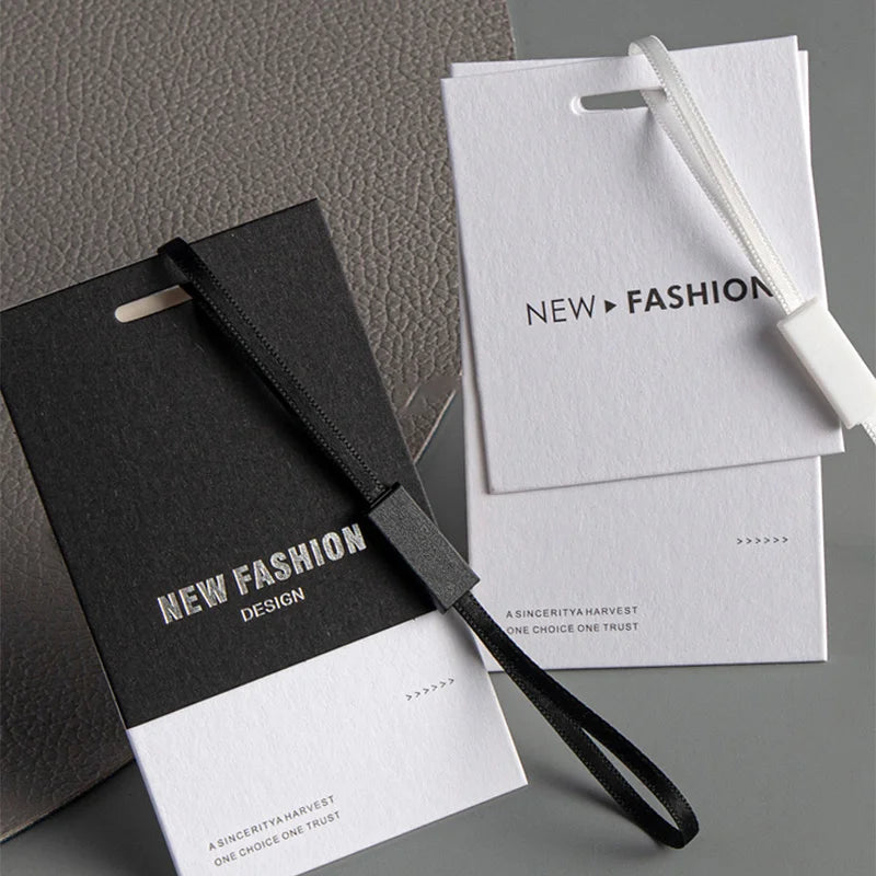 Best Selling Hang Tag Custom Clothing Seal String Hang Tag Paper Customer Logo Printed Clothing Tags Labels for Clothing