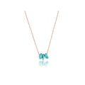 Azuris 925 Sterling Silver Fine Pendant Necklace with Turquoise Stone Made in Turkey