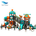 Kindergarten Outdoor Rope Climber and Slide Combo for Preschool Daycare Playground Use Kids Garden Activity Learning Structure MegaBDM