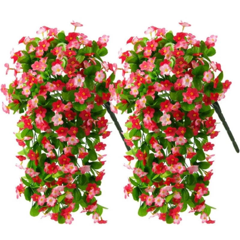 Artificial Hanging Flowers Dichroism Orchid Bouquet for Wall Home Room Garden Wedding Party Summer Decoration