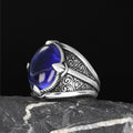 Hot New Azuris Men's 925 Sterling Silver Ring Ottoman Style with Natural Stone Direct From Turkey VALKH1960 Hot Sale