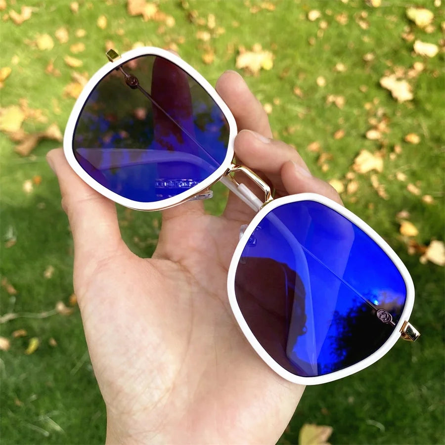 Anti Blue Light Glasses Photochromic Lenses Women Hexagon Oversized Alloy Red Green Lunette Photochromiques  Phone Screen