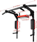 Multifunctional Wall Mounted Pull up Bar Chin up bar Dip Station Power Tower Set Training Fitness Dip Stand Supports to 440 Lbs