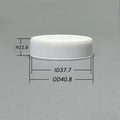 38mm Striped Edge Frosted Top 400 Screw Cap Skincare Cosmetics Packaging Plastic Cap
