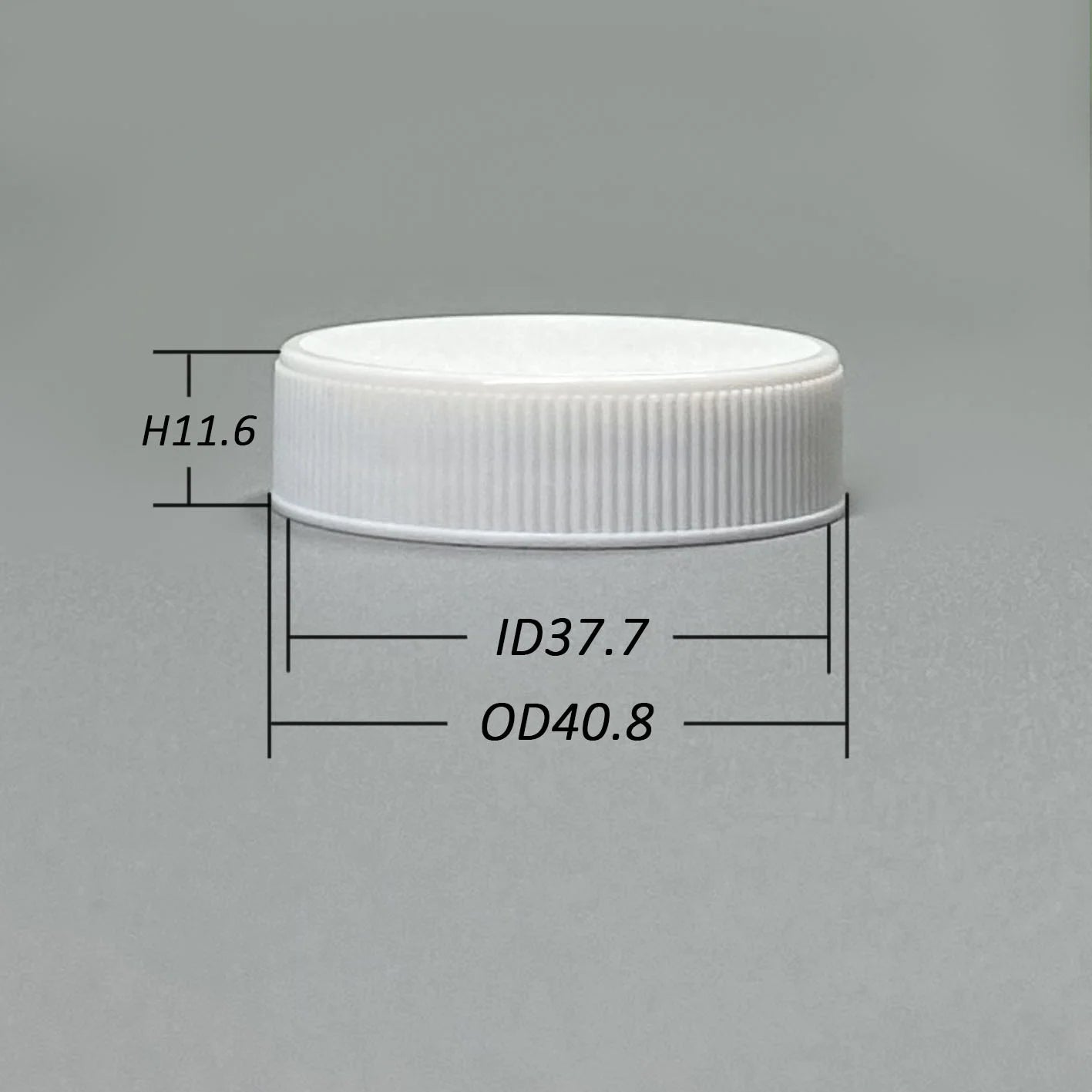 38mm Striped Edge Frosted Top 400 Screw Cap Skincare Cosmetics Packaging Plastic Cap
