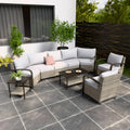 2025 Factory Aluminium Outdoor Garden Furniture Manufacturer Rattan Sectional Sofa Garden Set Aluminium Outdoor Sofa Set