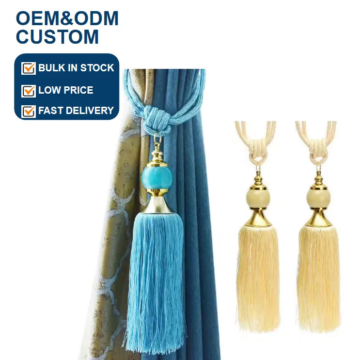 Wholesale Modern Plastic Home Decorative Curtain Accessories Window Tassel and Wall Tiebacks