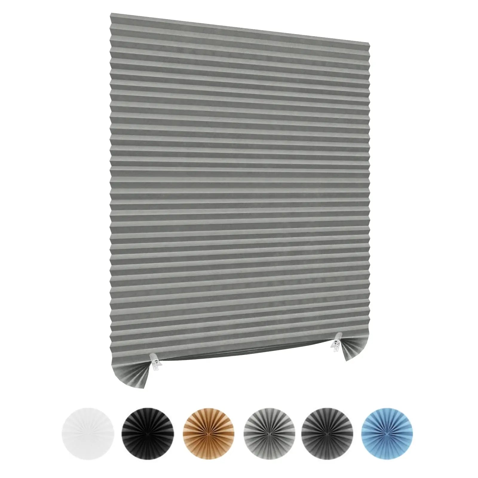 Window Blinds Cordless No Drill Cut to Size Clip on Stick on Self Adhesive Temporary Blinds Pleated Paper Blinds for Windows  Sh