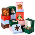 XJY Candy Cookie Pastry Packaging Box  with Window Paper Custom Printed Gift Dessert Food Paper Packing Christmas Elelgent Box