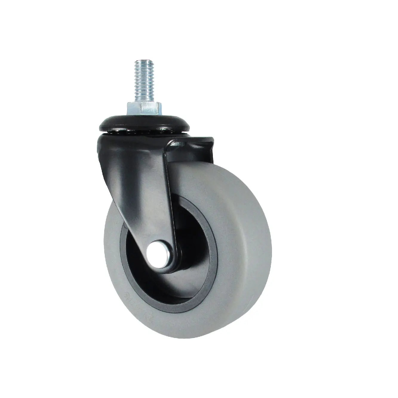2.5 Inch Modern Light Duty Caster Wheel Metric M8-1.25 Threaded Stem for School Outdoor Warehouse Living Room Dining Hospital