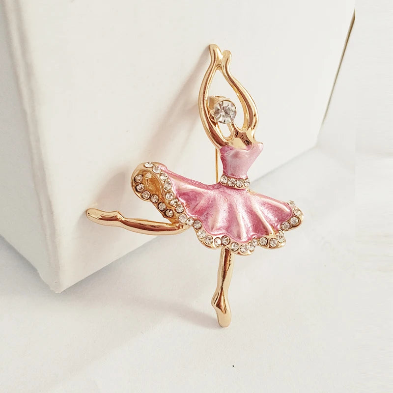 New High-end Ballerina BroochCute Girl Broochclothing Accessories Alloy Brooch