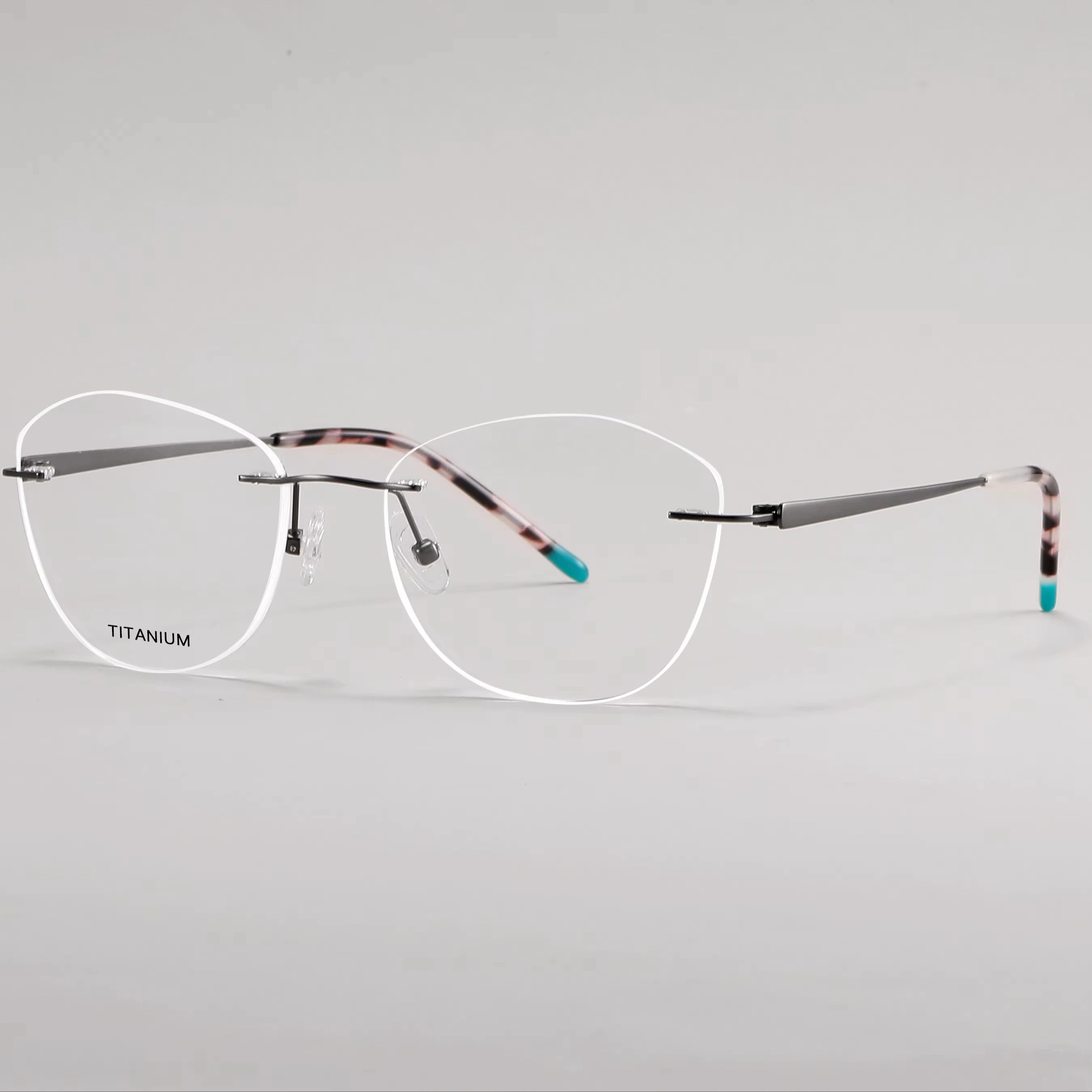 FEROCE High Quality Wholesale Luxury Designer Lens Frameless Eyeglasses Glasses Rimless Titanium Optical Frames