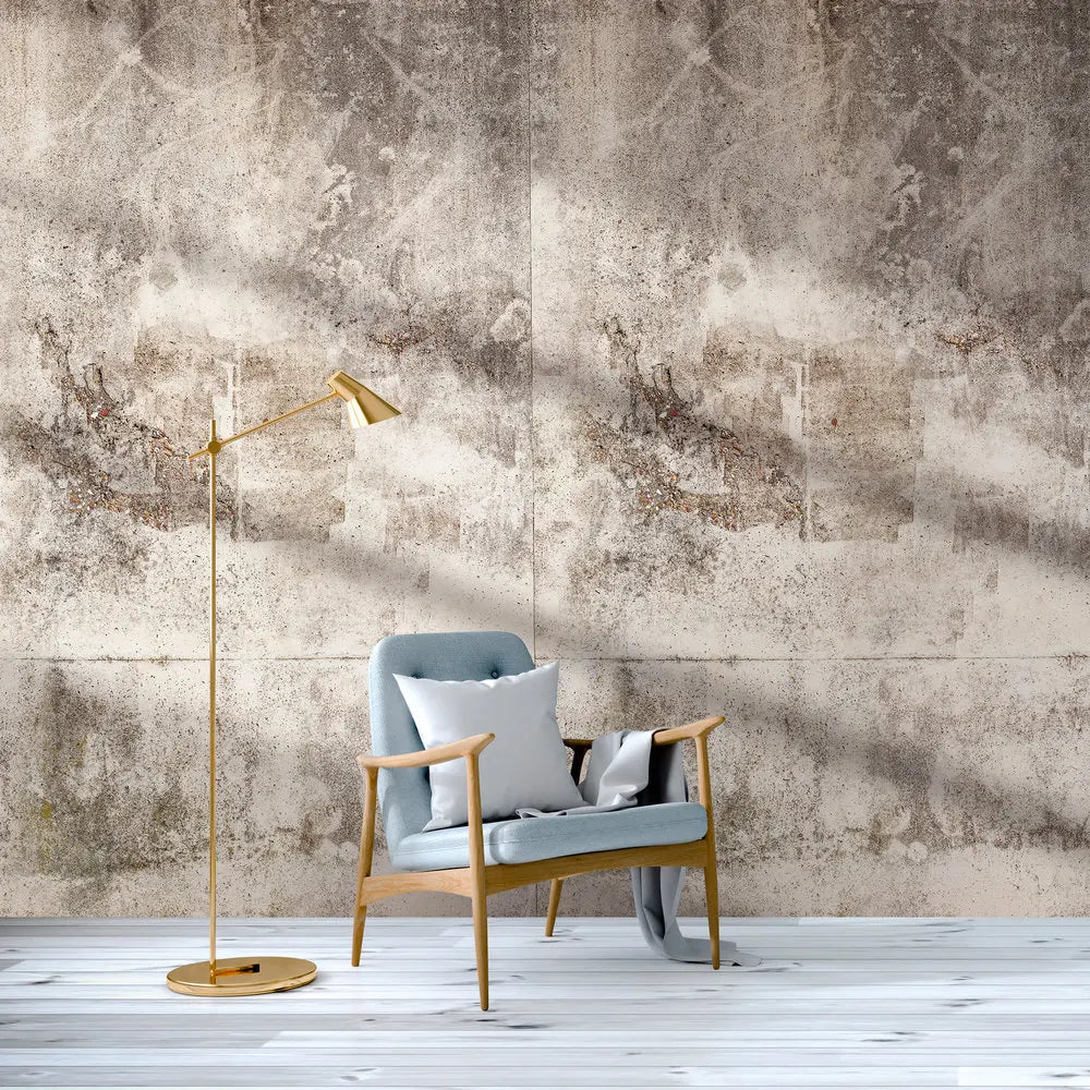 Made Germany Photo Wallpaper Murals Concrete Look Grey White Non Woven Vinyl Wall Mural Modern Design Light Bedroom Hospital