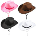 Custom Chapeau Black Wool Felt Cowboy Western Hat for Men Adult