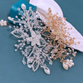 Luxury Custom Handmade Silver Champagne Wire Beaded Crystal Stone Design Crafts 3d Rhinestone Flower Appliques