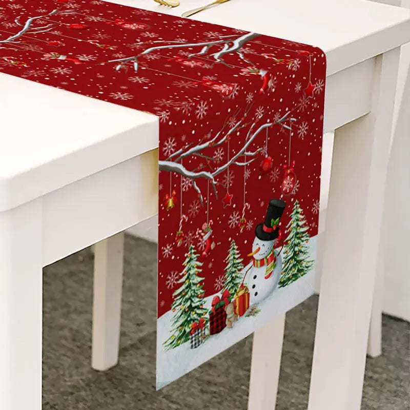 Good Quality Christmas Tablecloth Decorative Table Flag Banner for Sale