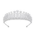 MOQ 2pcs Wholesale Jewelry Female Hair Accessories Cubic Zirconia Wedding Crown for Bride
