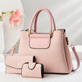 Classic PU Leather Womens Handbag Set Top Handle and Crossbody Shoulder Bag with Purse OEM ODM Service for Bulk Order MegaBDM