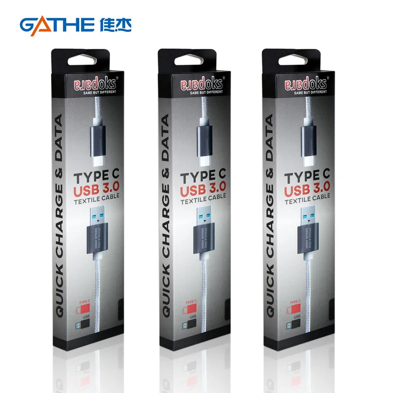 White Cardboard Paper Box for Micro Data Line Fast Charge Cable Packing Retail Box