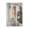 Made In Germany - Home Decor Canvas Picture Abstract Shapes - Wall Mural In Beige And Cream - Canvas Picture On Stretcher Frame