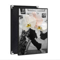 Living Room Flower Wall Art Decor Porcelain Painting Modern Flora Glossy Canvas Acrylic Crystal Painting Wall Art With Frame