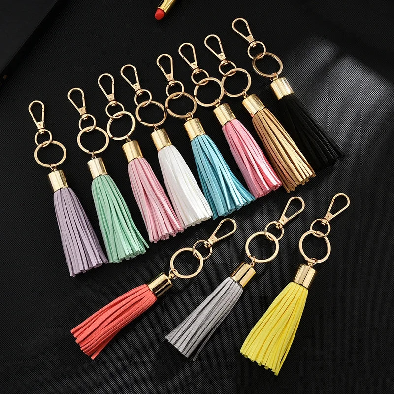 HOT Tassels Keychains Luxury Designer Mini Leather Bag Charm Tassel Keychain Tassels Tassel Pendant Women Bag Charms Accessories