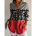 2025 Summer New Arrivals Women's Long-sleeve Shirts Trendy Long-length Shirts with 3D Printed Patterns