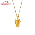 2021 Frosted Fu Character Niu New Year Necklace Vacuum Gold Plated 12 Zodiac This Animal Year Pendant Clavicle Chain Factory