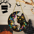 JUXINDA Luxury Design Hot Sale Cat Acrylic Stained Glass Suncatcher Prism for Christmas Party Window Hanging Home Decoration
