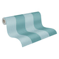 Made in Germany - Wallpaper rolls Stripes Blue Turquoise - Non Woven Vinyl - Wallpaper Country House for Walls - 1005 x 053 m