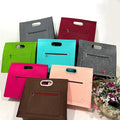 MU Portable Laptop Bag Zipper Briefcase Felt Bag Gift Handbag Grocery Bright Color Reusable Shopping Felt Tote Bag