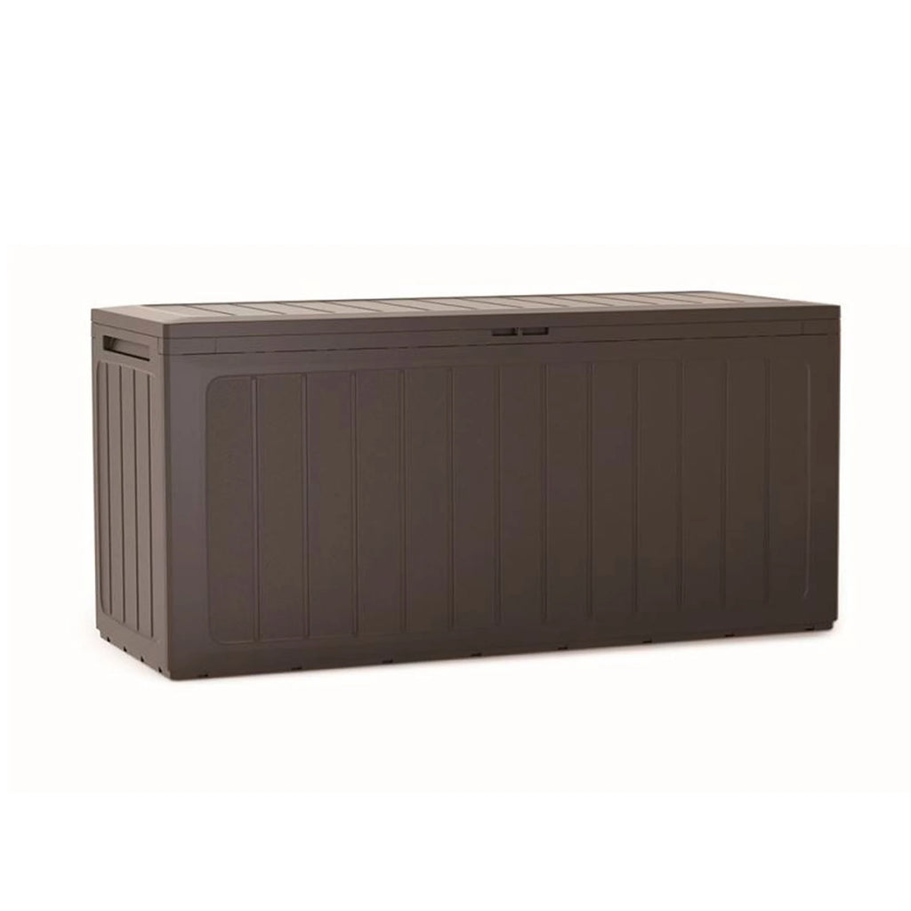 Prosperplast Boardebox 280 litre garden storage box made of dark ochre plastic 116 x 43.3 x 55 cm