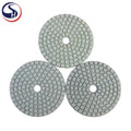HS Tools Customizable 3" Diamond Polishing Pads Wet/Dry Abrasive Pad for Marble Granite OEM/ODM Support 3-Year Warranty Round