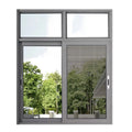 JBDhome Modern Kitchen Aluminum Alloy Three-Track Tempered Glass Sliding Window with Stainless Steel Screen Netting
