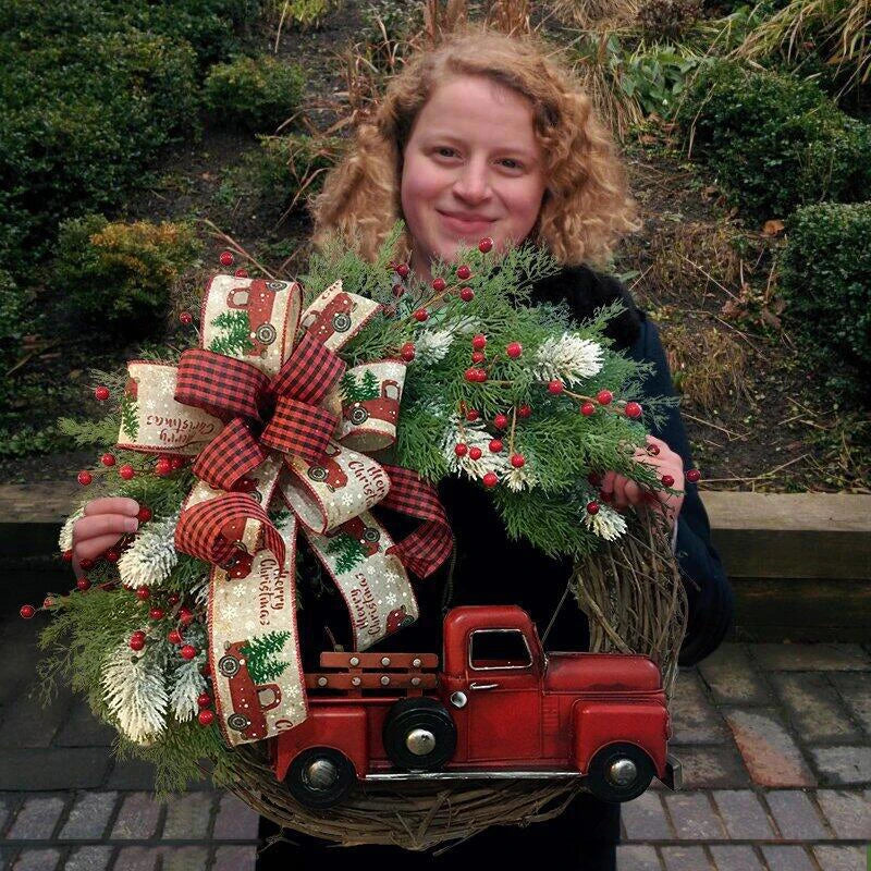 Wholesale Indoor Big Crafts Fancy Decorations Outdoor Front Door Large Garlands Christmas Wreath