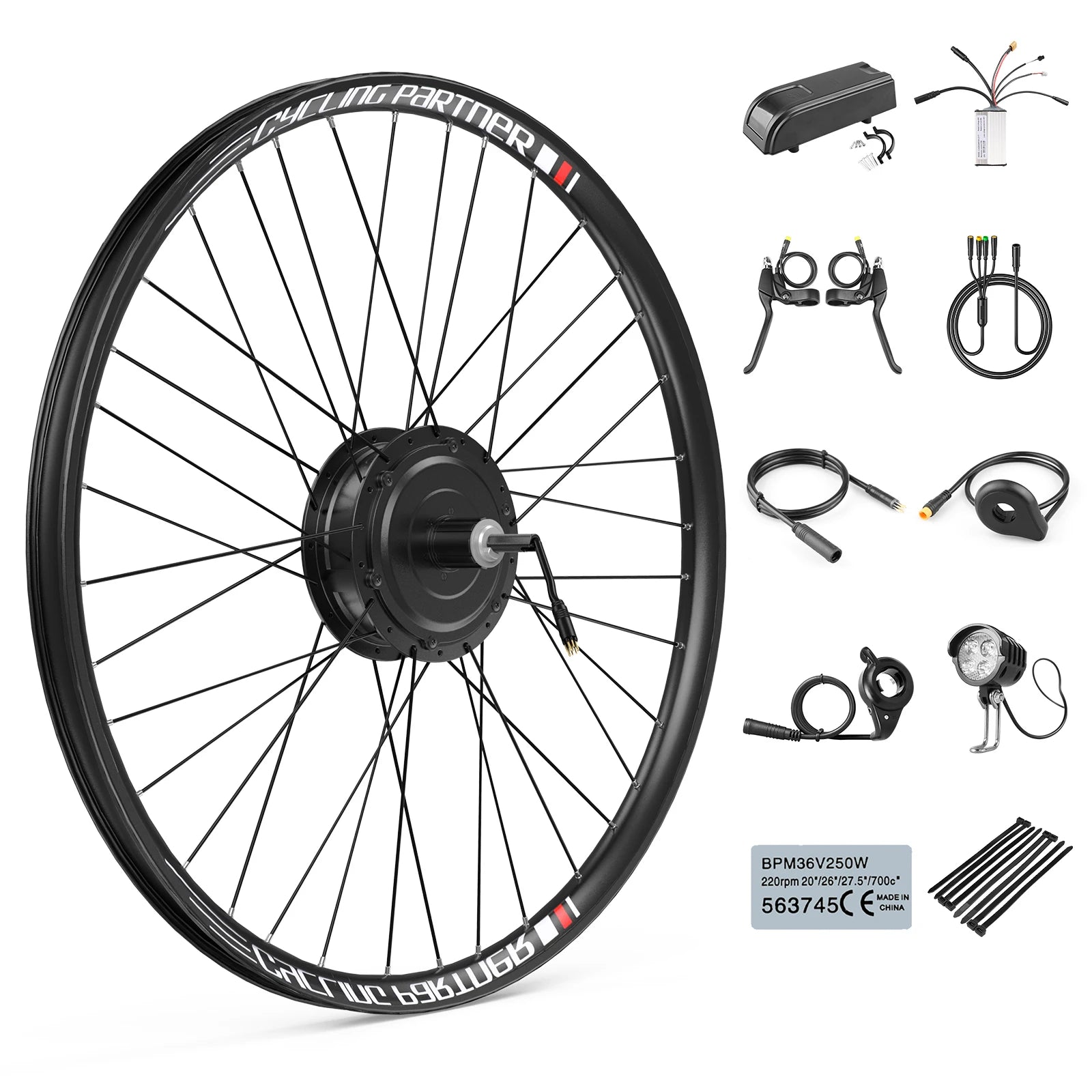 BAFANG G020 48V 500W  Front Hub Motor Kit Ebike Kit for Bicycles Conversion with Thumb Throttle LCD Display