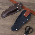 Heavy-duty Genuine Leather Scissor Belt Pouch Adjustable Waist Scissor Holder Minimalist Belt Tool Holder for Hairdressers